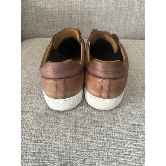 Magnanni Fiore Leather Slip On Sneakers Brown Size 13 - Picture 5 of 9
